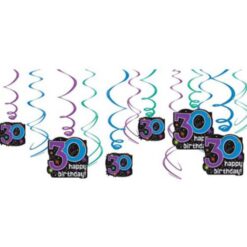 30th Birthday Swirl Decor Pack