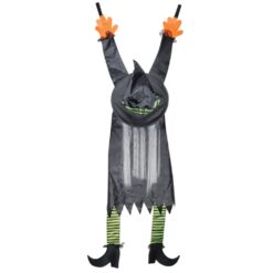 Large Witch Crashing into Tree Decoration Prop