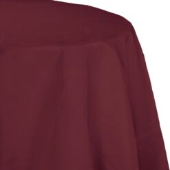 Burgundy Tablecover 82" RND PPR/Poly