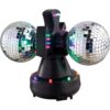 Twin Rotating Mirror Balls w/LED Lights