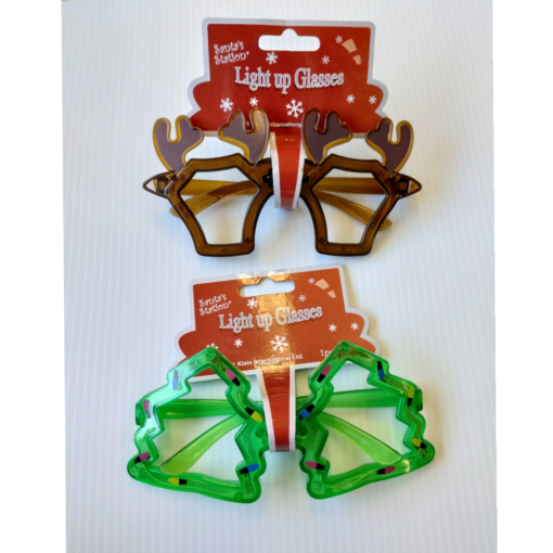 Christmas Light Up Glasses Astd