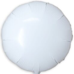 18" RND Matte White Foil Balloon