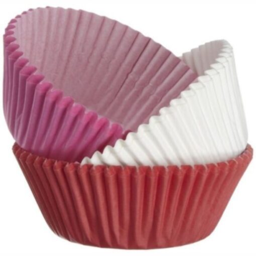 Baking Cups Red/White/Pink 75Ct