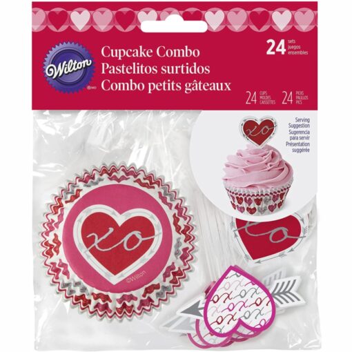 Hearts Cupcake Cups &Amp; Picks, 24 Sets