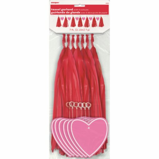 Valentine Tassel Garland 7Ft