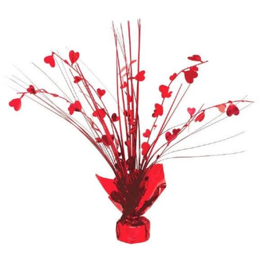 Spray Heart Red Centerpiece 12&Quot;