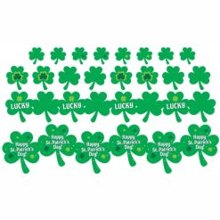 St Patricks Day Shamrock Cutouts 30pcs
