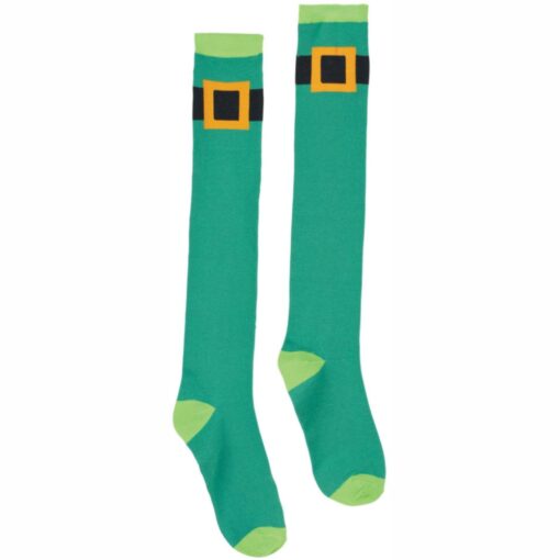 Green Knee High Socks W/Belt Band