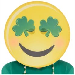 Shamrock Smiley Face Emoji Mask