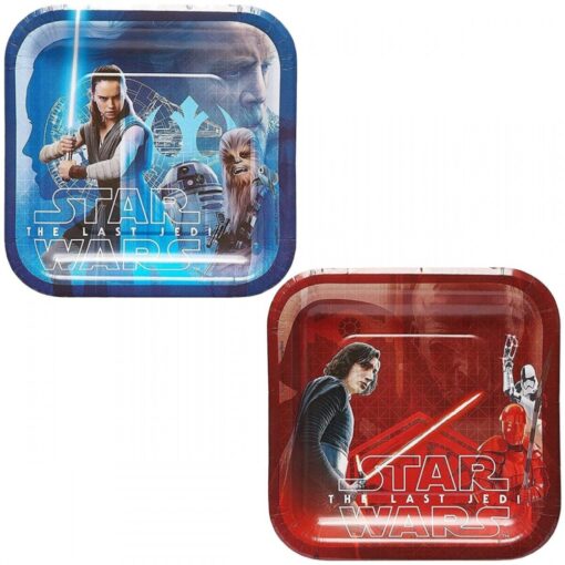 Star Wars Ep 8 Plates Sqr 7&Quot; 8Ct