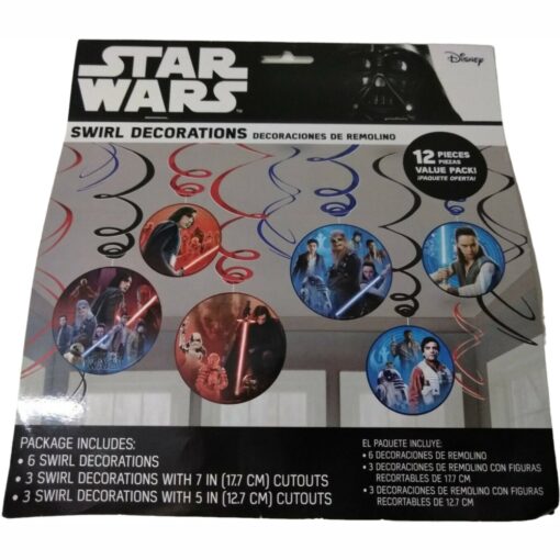 Star Wars Ep 8 Swirl Decorations 12Ct