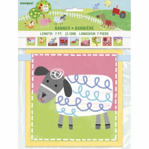 Farm Party Block Banner 7Ft