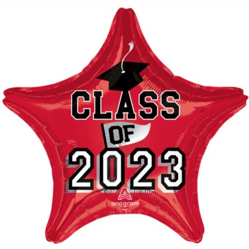 18&Quot; Str Class Of 2023 Red Foil Balloon