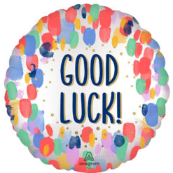 18" RND Good Luck Painted Dots BLLN