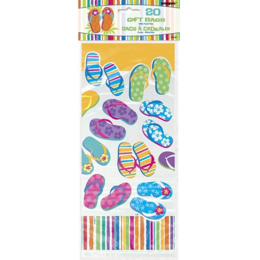 Flip Flop Fun Cello Bags 20Ct