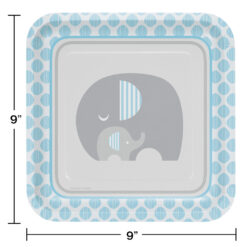 Little Peanut Blue Plates SQR 9" 8CT