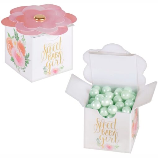 Floral Baby Favor Boxes 8Ct