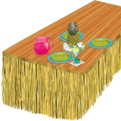 Luau Tableskirt Natural Grass 29in x 9ft
