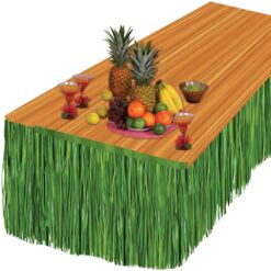 Luau Tableskirt Green Grass 29in x 9ft