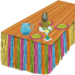 Multi Color Luau Tableskirt 9ft x 29in