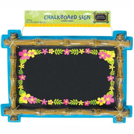 Luau Tiki Chalkboard Drink Sign, 13-1/2&Quot; X 19&Quot;