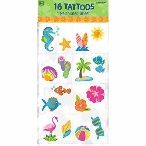 Summer Temporary Tattoos 16Ct