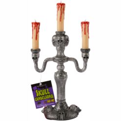 Haunted Mansion LED Skull Candelabra 14"