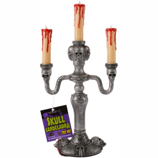 Haunted Mansion Led Skull Candelabra 14&Quot;