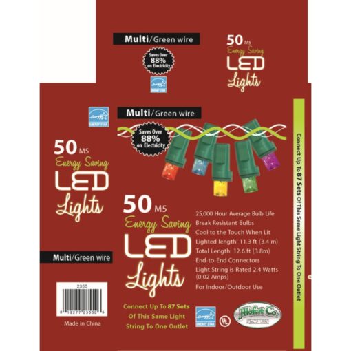 Led String Lights M5 Multi-Color 50Ct