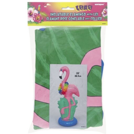 Inflatable 35&Quot; Flamingo W/Lei