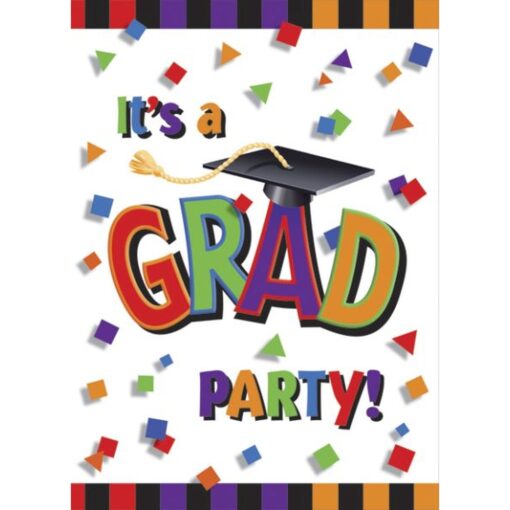 Grad Cap Invitations 8Ct