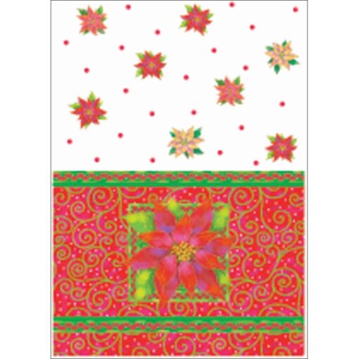 Christmas Poinsettia Tablecover Plstc