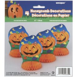Pumpkin Steps 6" Hnycomb Decor 4CT