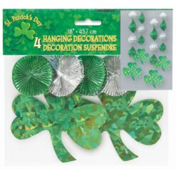 Shamrock Hanging Decor 18"L 4CT
