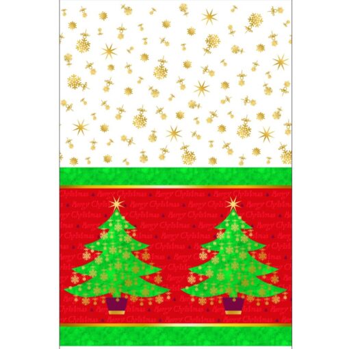 Golden Christmas Tablecover Pl 54X108