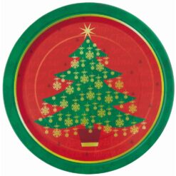Golden Christmas Plates 9" 8CT