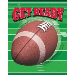 Football Spiral Invitations 8CT