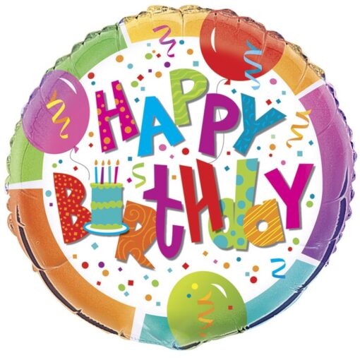 18&Quot; Rnd Birthday Jamboree Foil Balloon