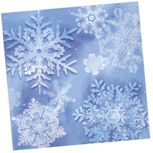 Snowflakes Napkins Beverage 16Ct