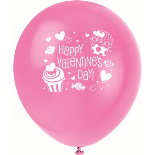 12&Quot; Cupcake Hearts Ltx Ballons 1S 8Ct