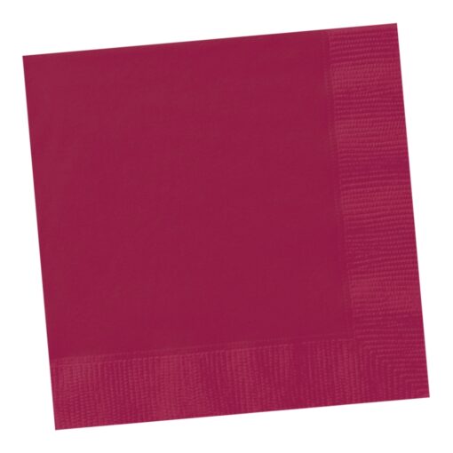 Burgundy Napkins Beverage 20Ct