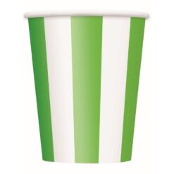 Lime Green Stripe Hot/Cold 12oz Cups