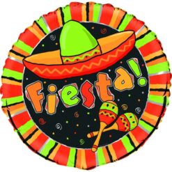 18" RND Fiesta Stripe Foil Balloon
