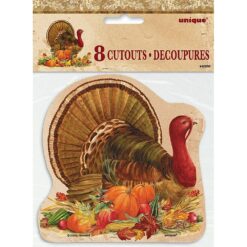 Rustic Turkey Mini Cutouts 5" 8CT