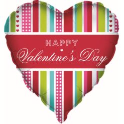 18" HRT Valentine Stripe Foil BLN