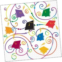 Grad Scroll Napkins Beverage 24CT