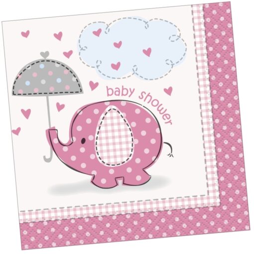 Umbrellaphants Pink Napkins Bvg 16Ct