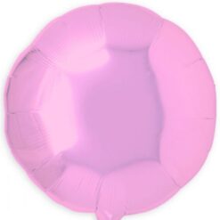 18" RND Shiny Baby Pink Foil Balloon