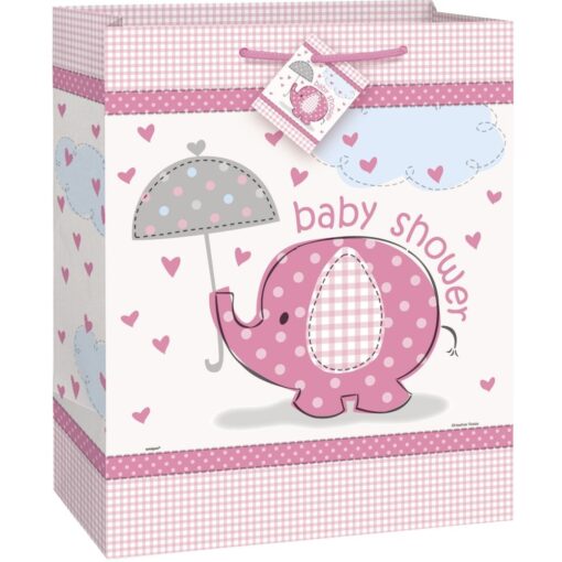 Umbrellaphants Pink Giftbag Lrg