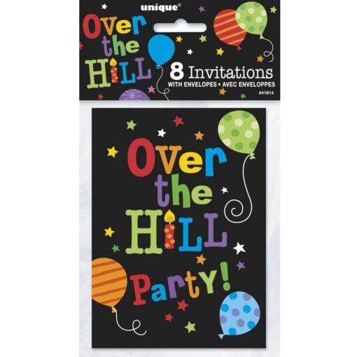 Over The Hill Invitations 8Ct